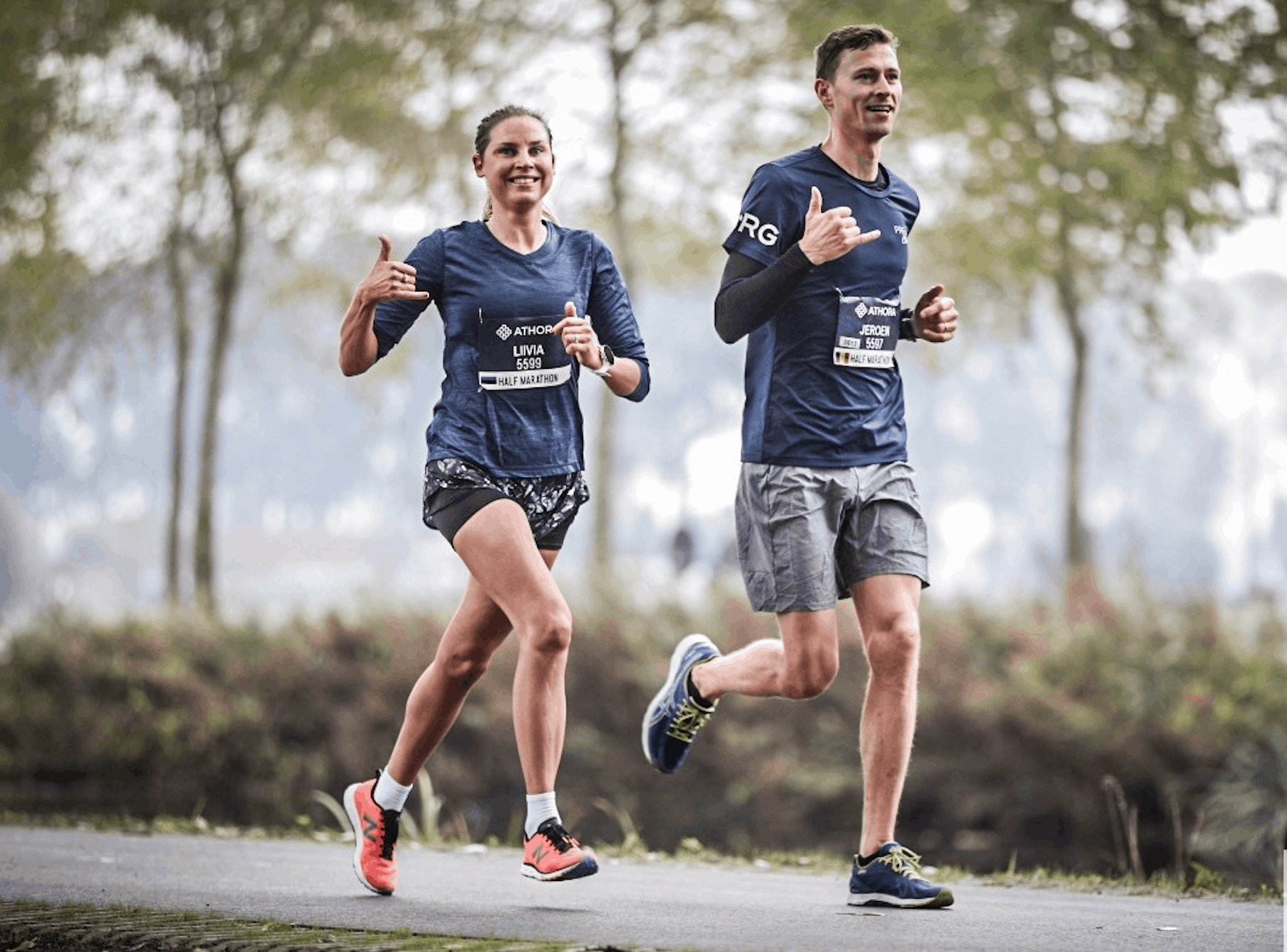 Jeroen en Liivia halve marathon Brugge 2019